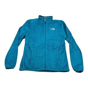The North Face Jacket Womens Medium Blue High Pile Fleece Full Zip Soft Cozy